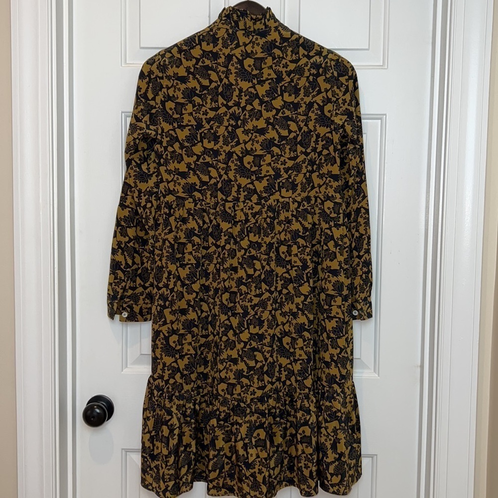 NWT Zanetti 1965 Italy Liberty of London Ruffle Tiered Boho Dress Size S Navy - Picture 5 of 15